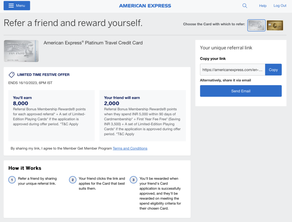 The American Express Member-Get-Member program is a way to earn bonus points for spreading the word about AMEX cards with others.